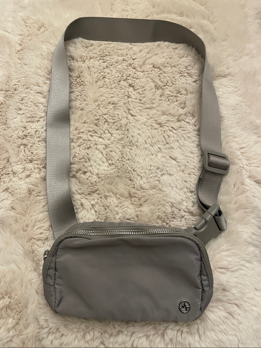 Gray Waist Crossbody Sling Bag